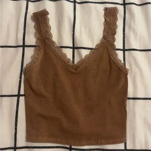 American Eagle Outfitters Brown Lace Trim Camisole